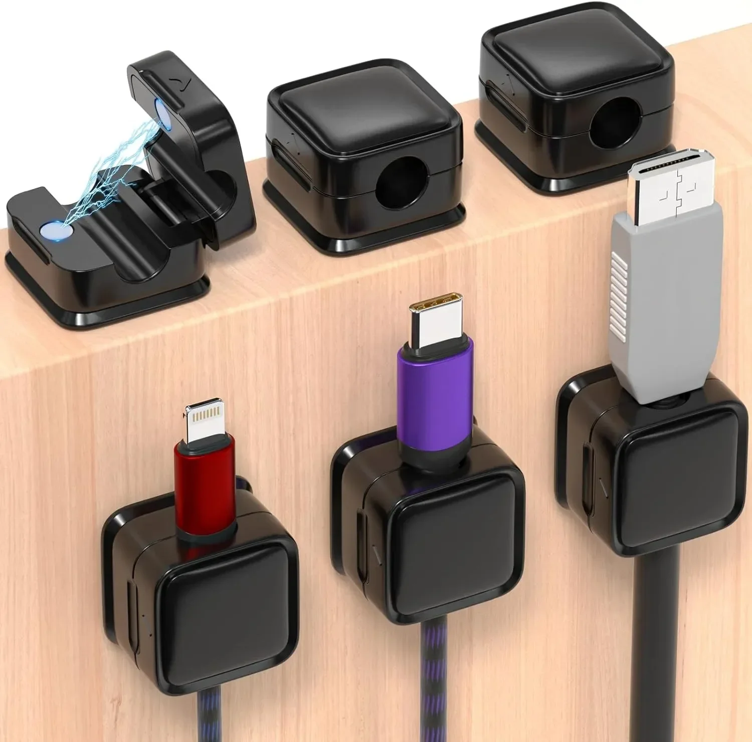 Desk Organizer - Мини-органайзер для кабелей, магнитный держатель, гладкий