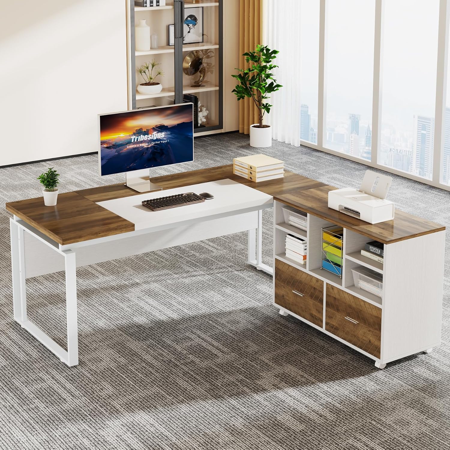 Деревянный шкаф для документов – обзор и цена Printer Stand