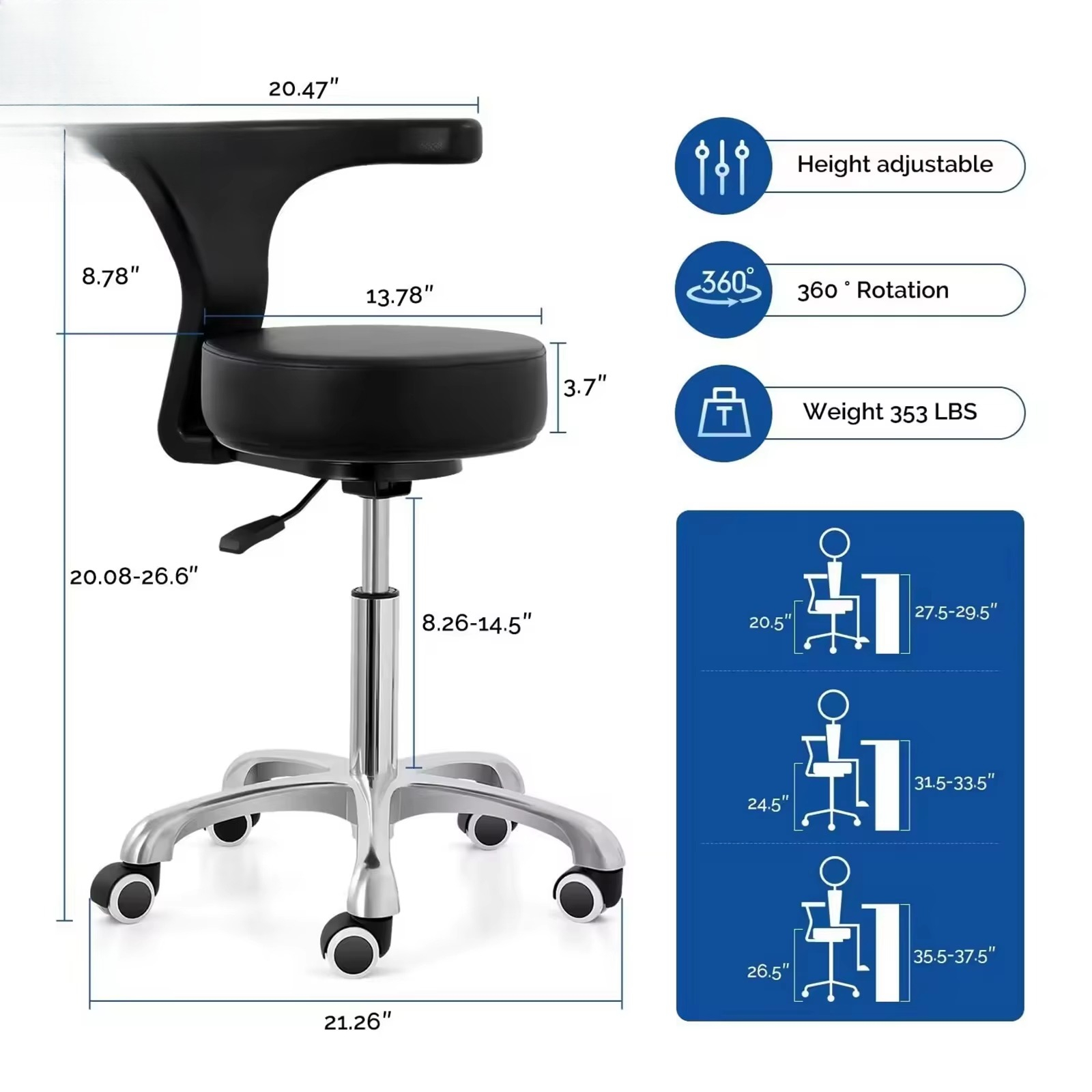 Скандинавский минималистичный  – обзор и цена Office Stool