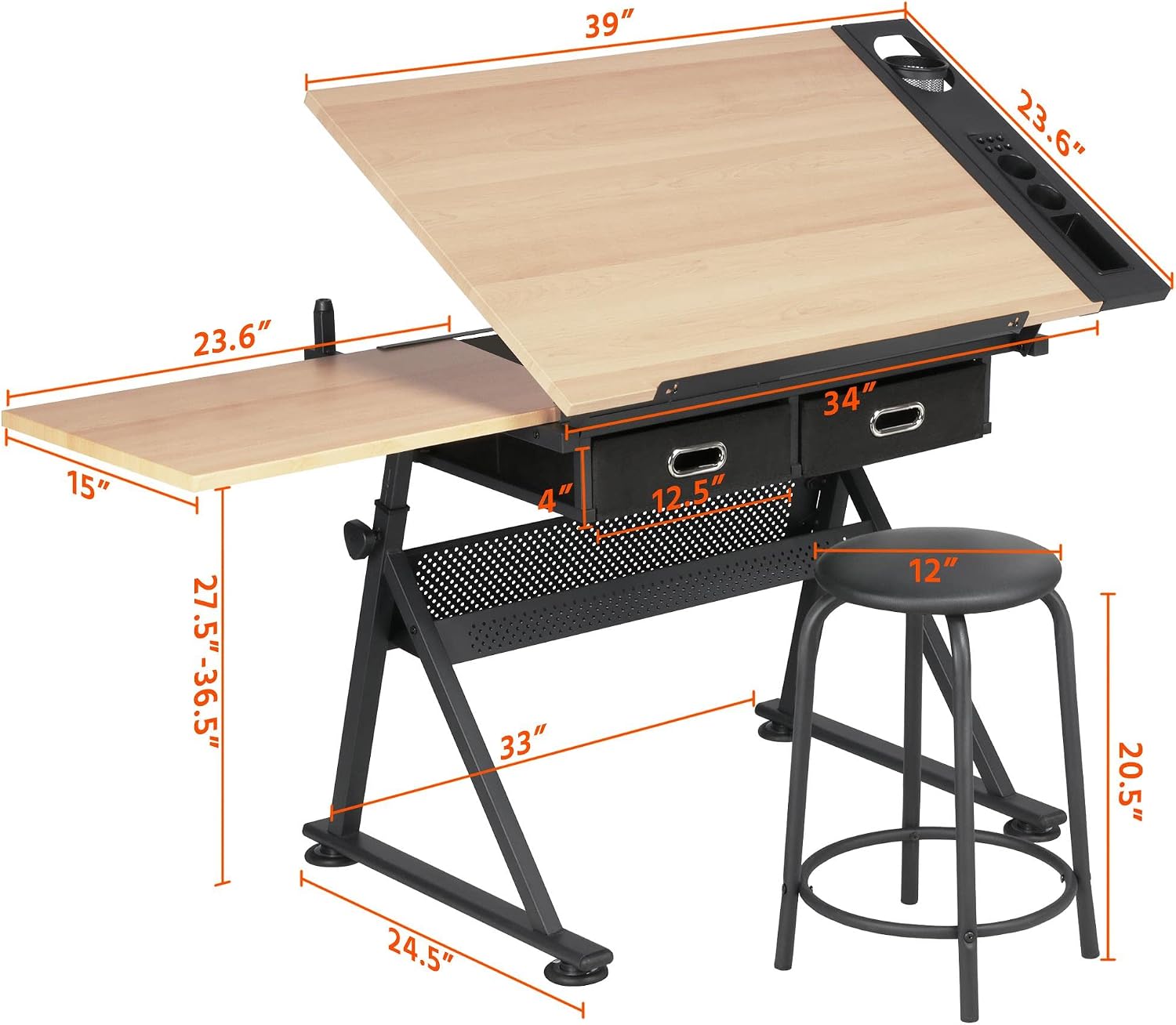Регулируемый чертежный стол с  – обзор и цена Office Stool
