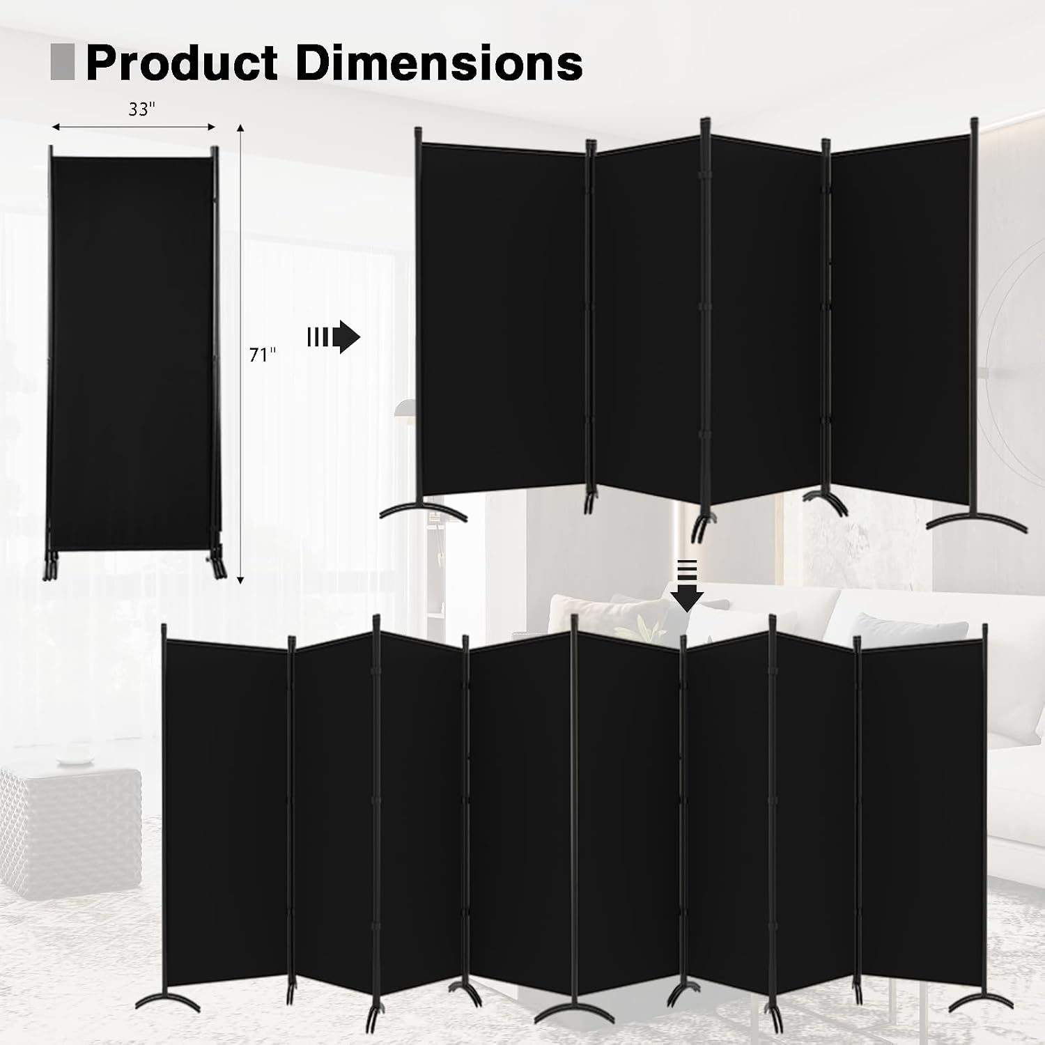 Складная перегородка-ширма для – обзор и цена Partition Screen Divider