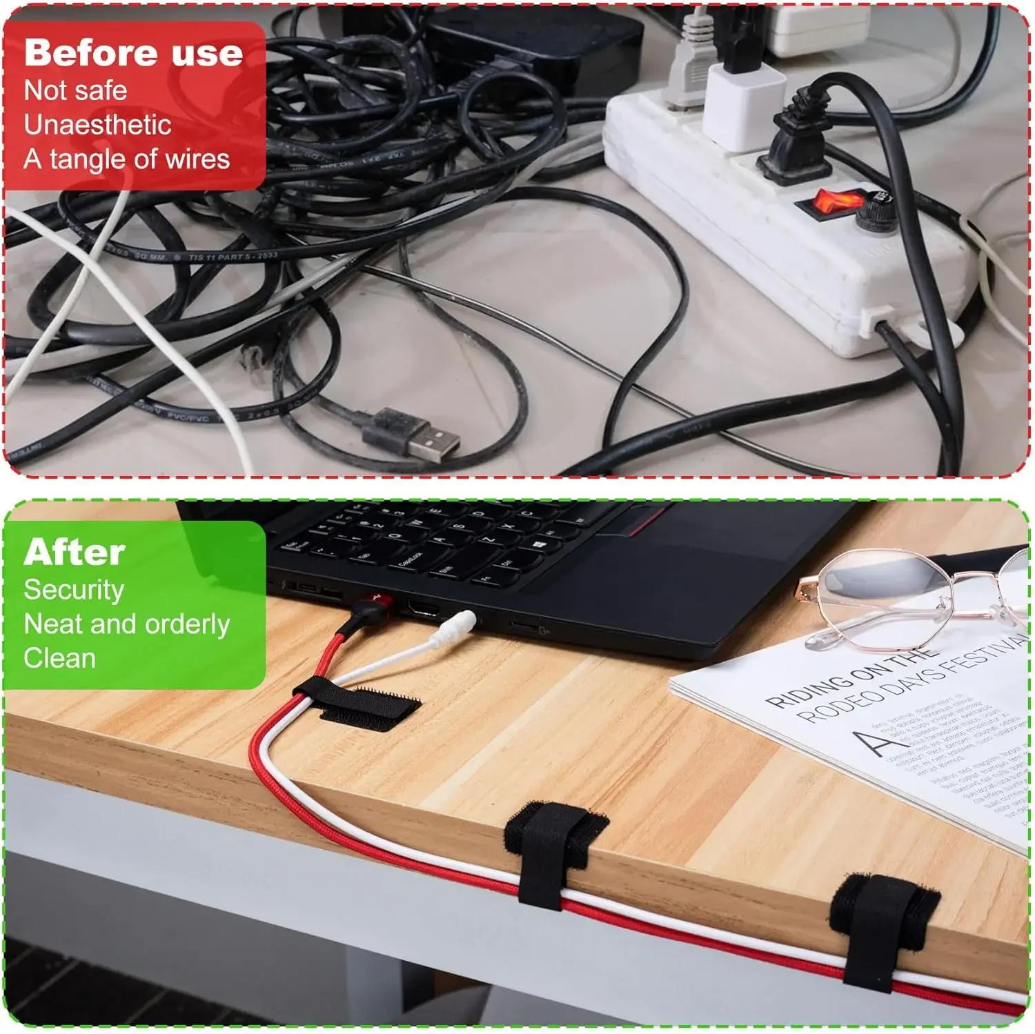 Многоразовые кабельные стяжки  – обзор и цена Desk Organizer