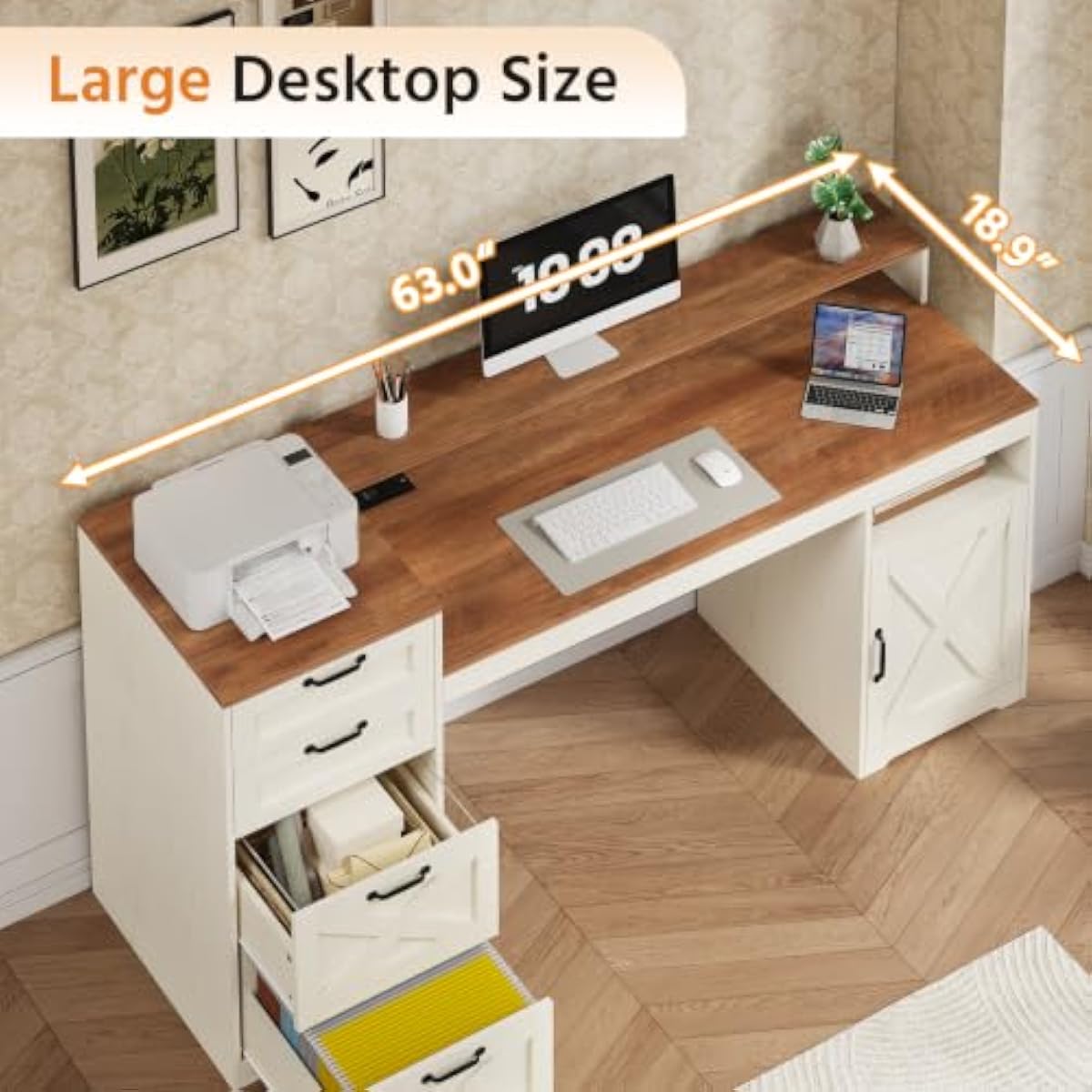 63-дюймовый стол из массива де – обзор и цена Printer Stand